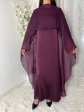 Robe longue à voilages