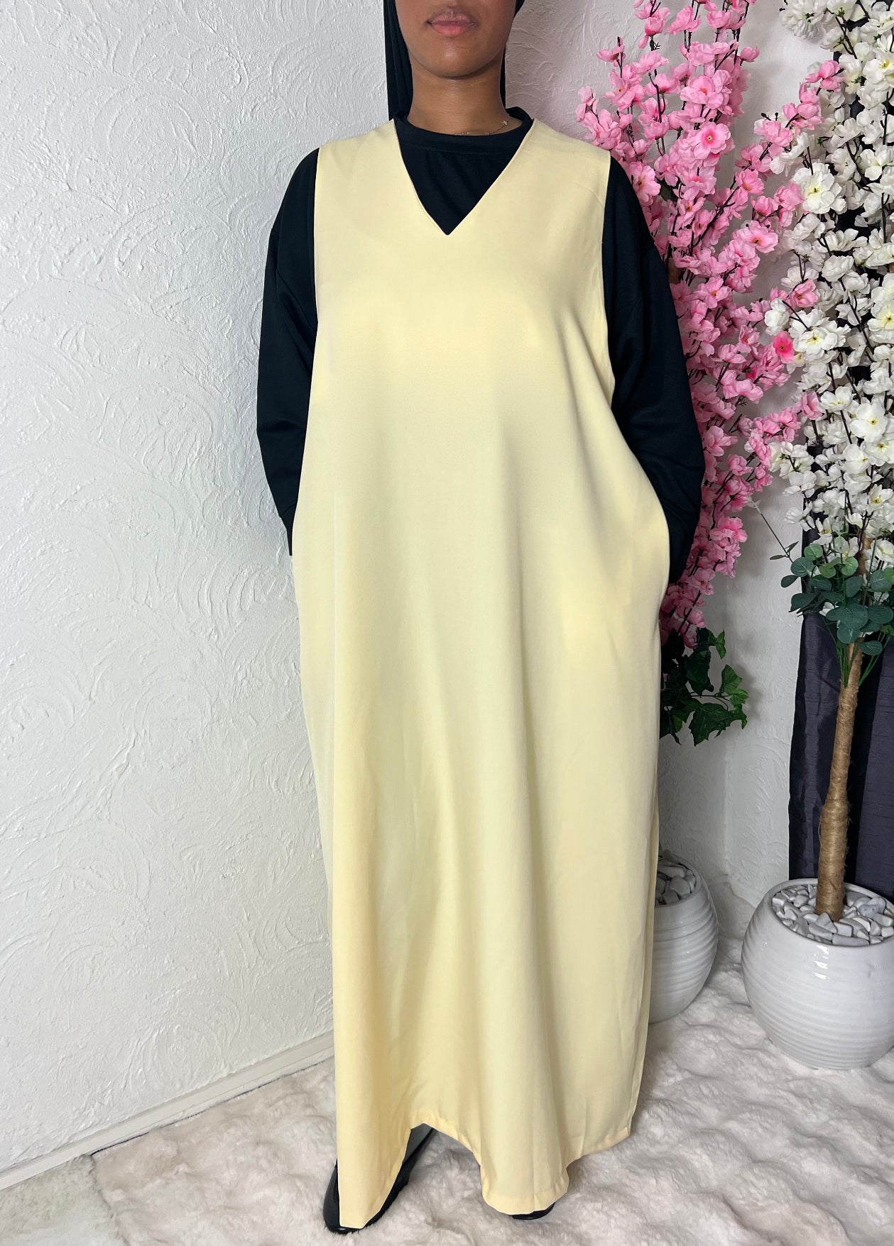 Robe sans manches avec poches