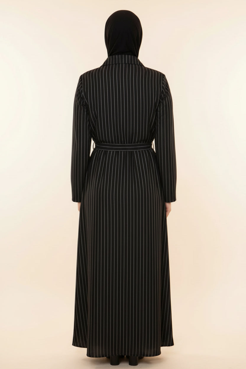 Robe longue à rayures