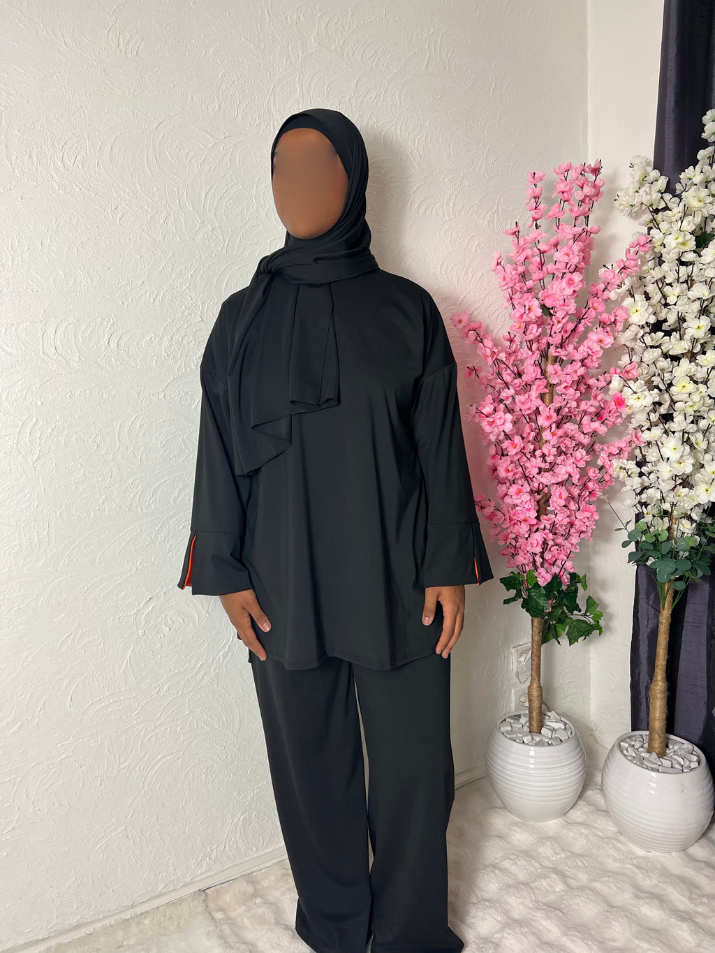 Burkini 3 pièces manches bi coloris