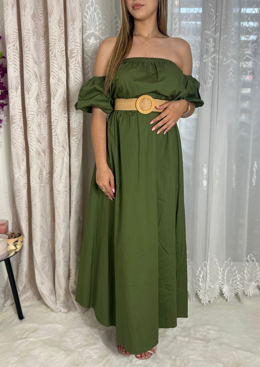 Robe longue épaules dénudées