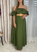 Robe longue épaules dénudées