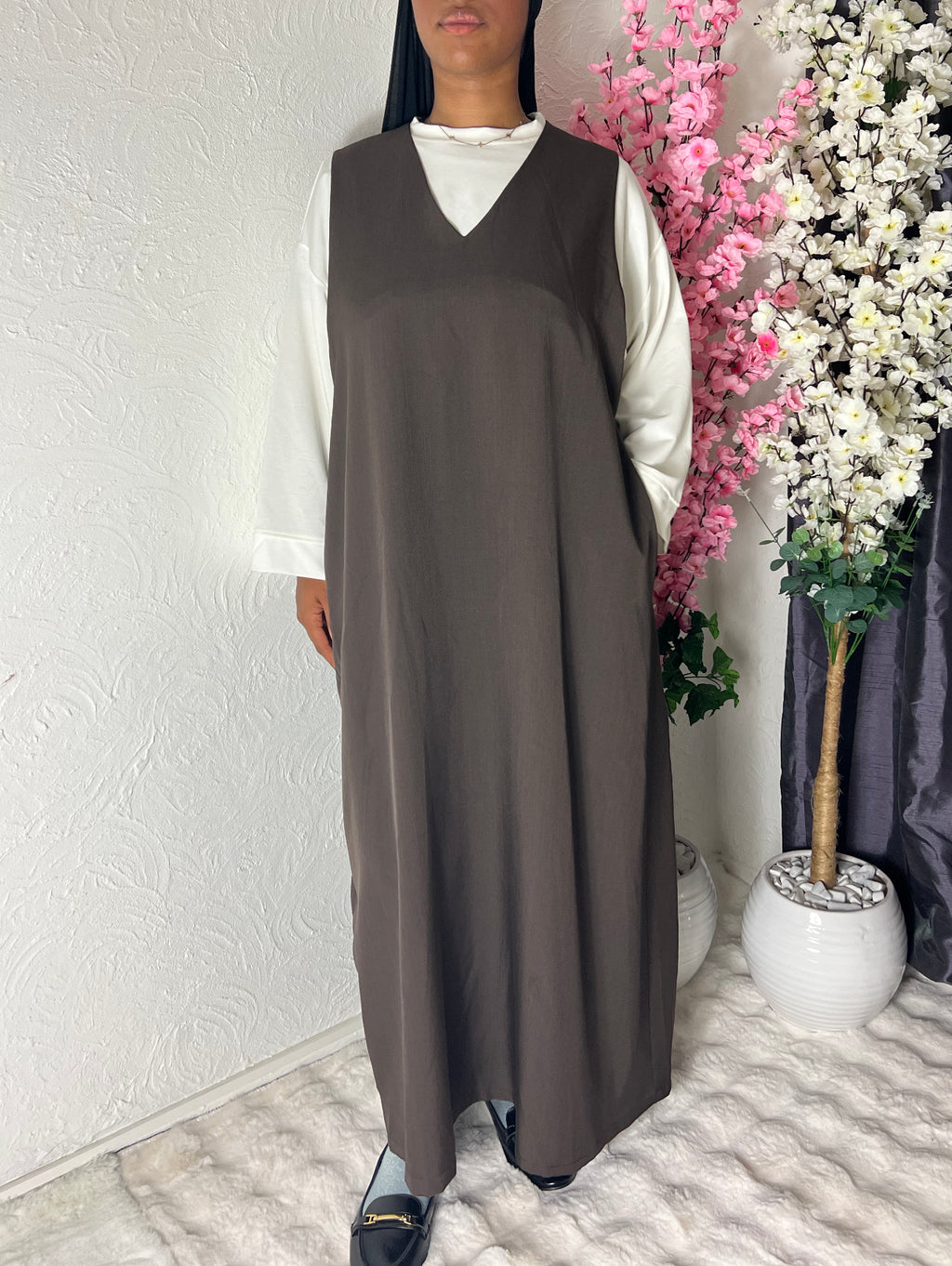 Robe sans manches avec poches