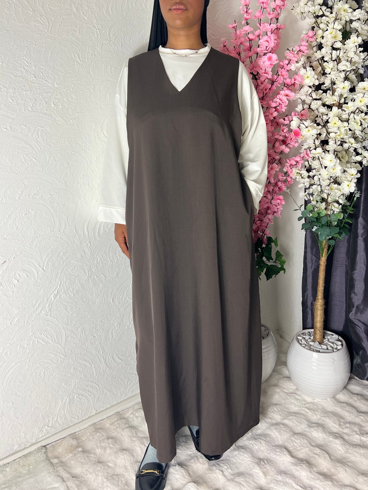 Robe sans manches avec poches