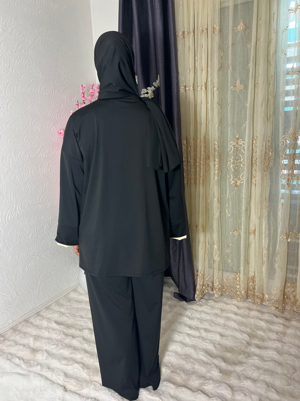 Burkini 3 pièces manches bi coloris
