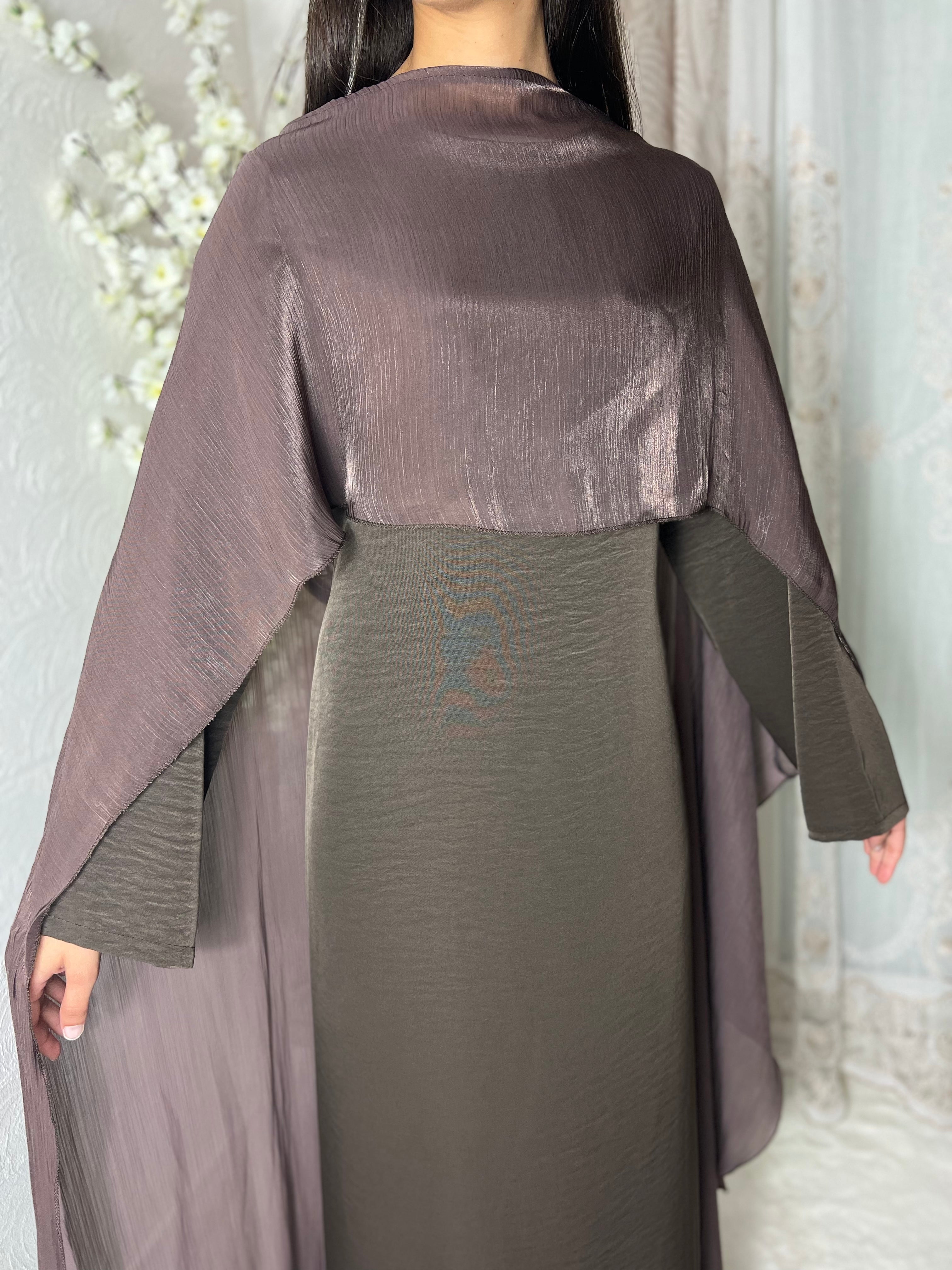 Robe longue à voilages