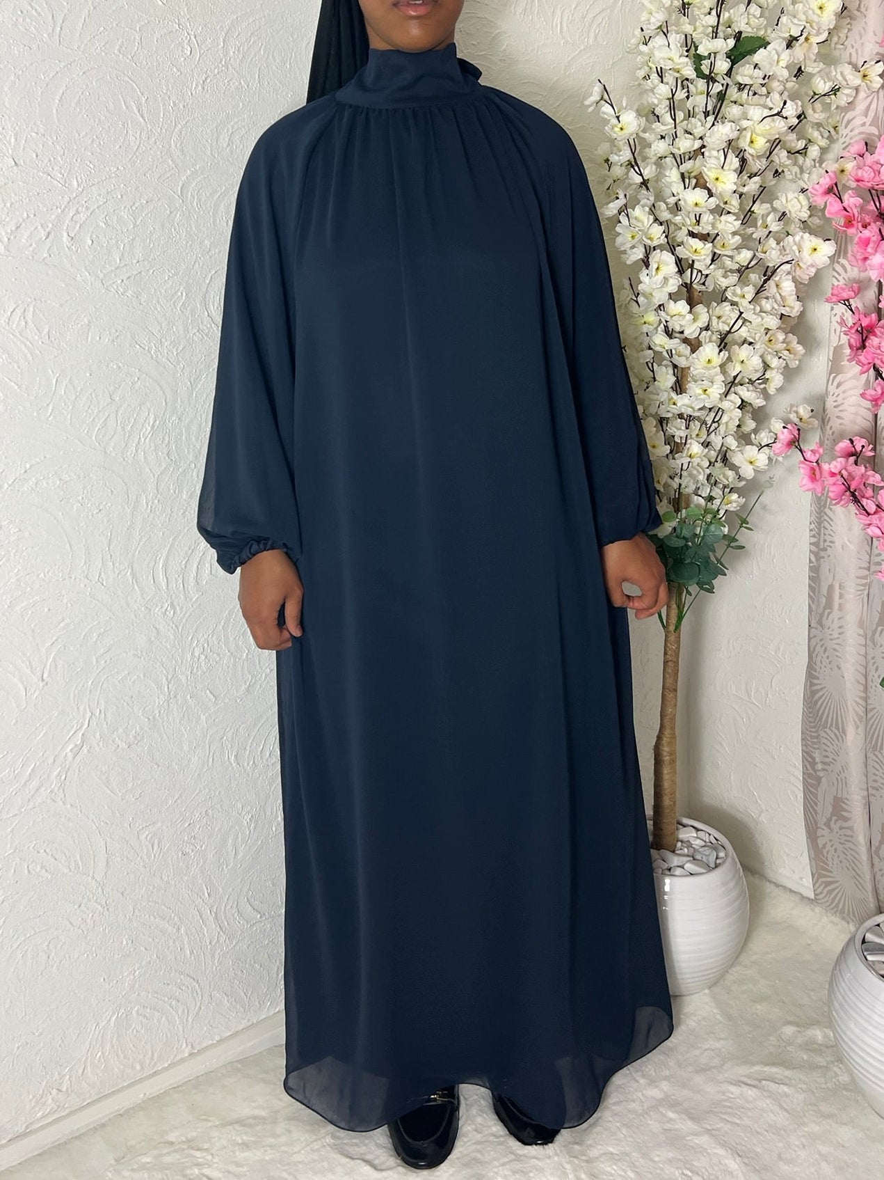 Robe longue à voile doublé