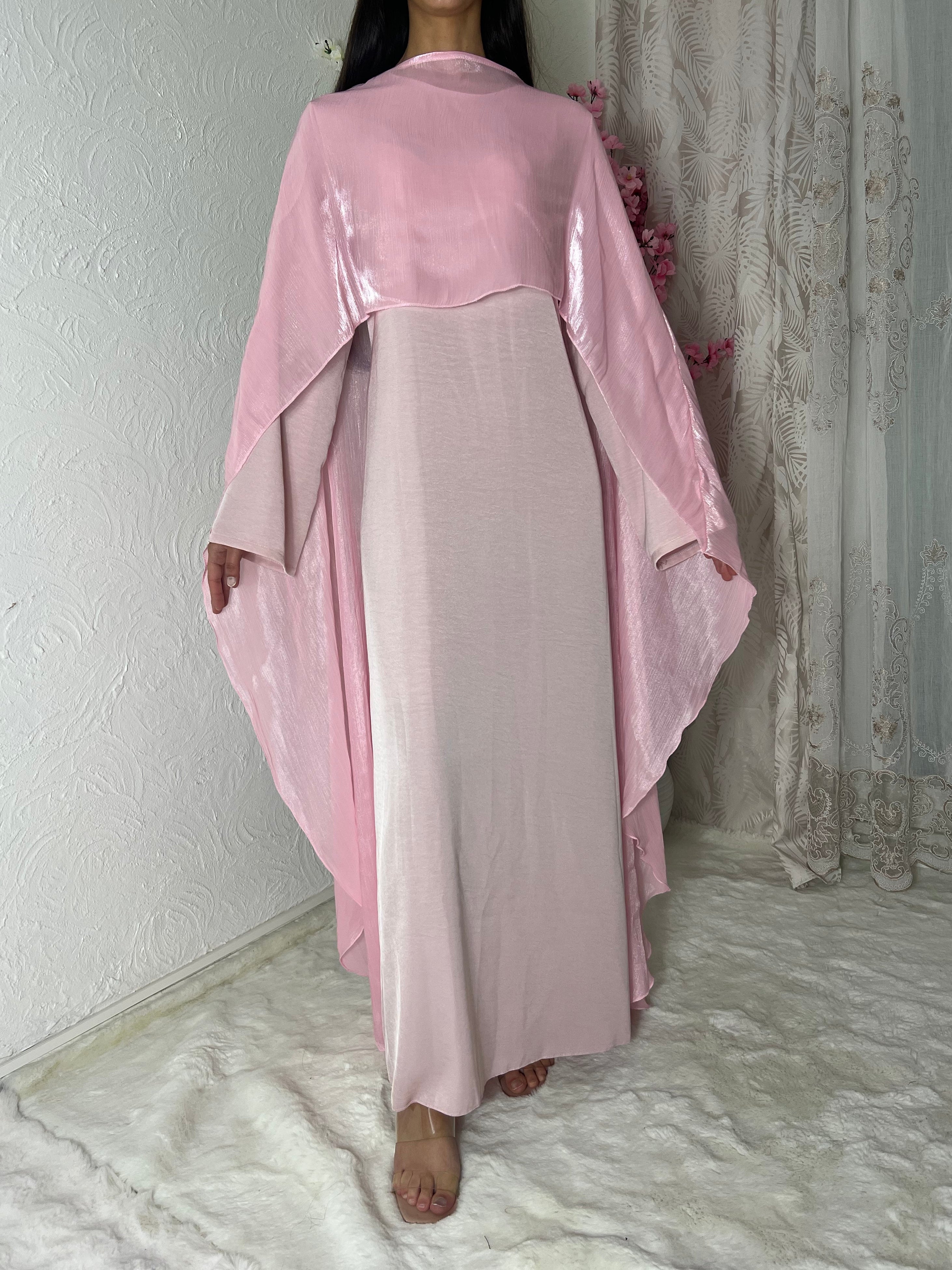 Robe longue à voilages