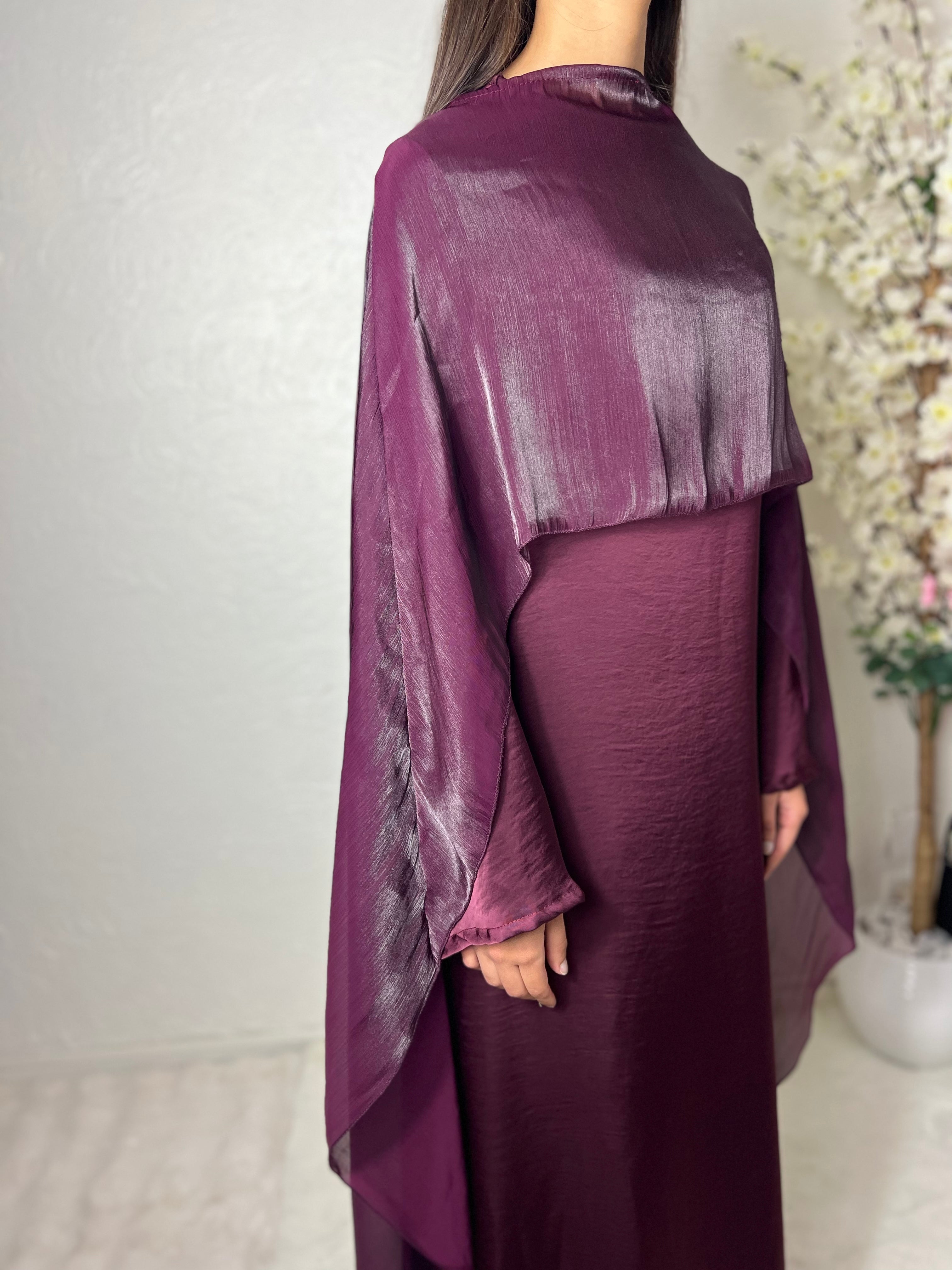 Robe longue à voilages