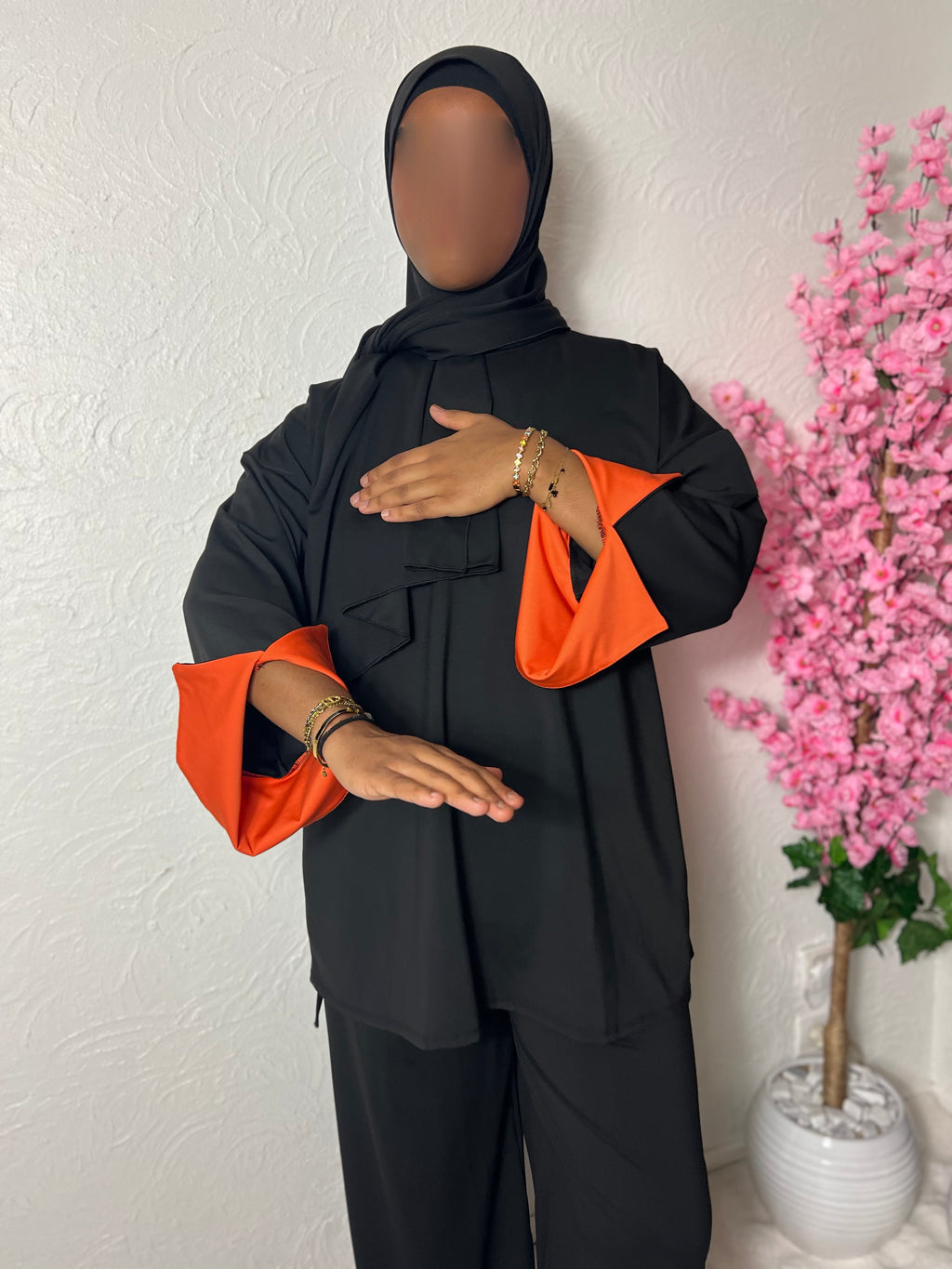 Burkini 3 pièces manches bi coloris