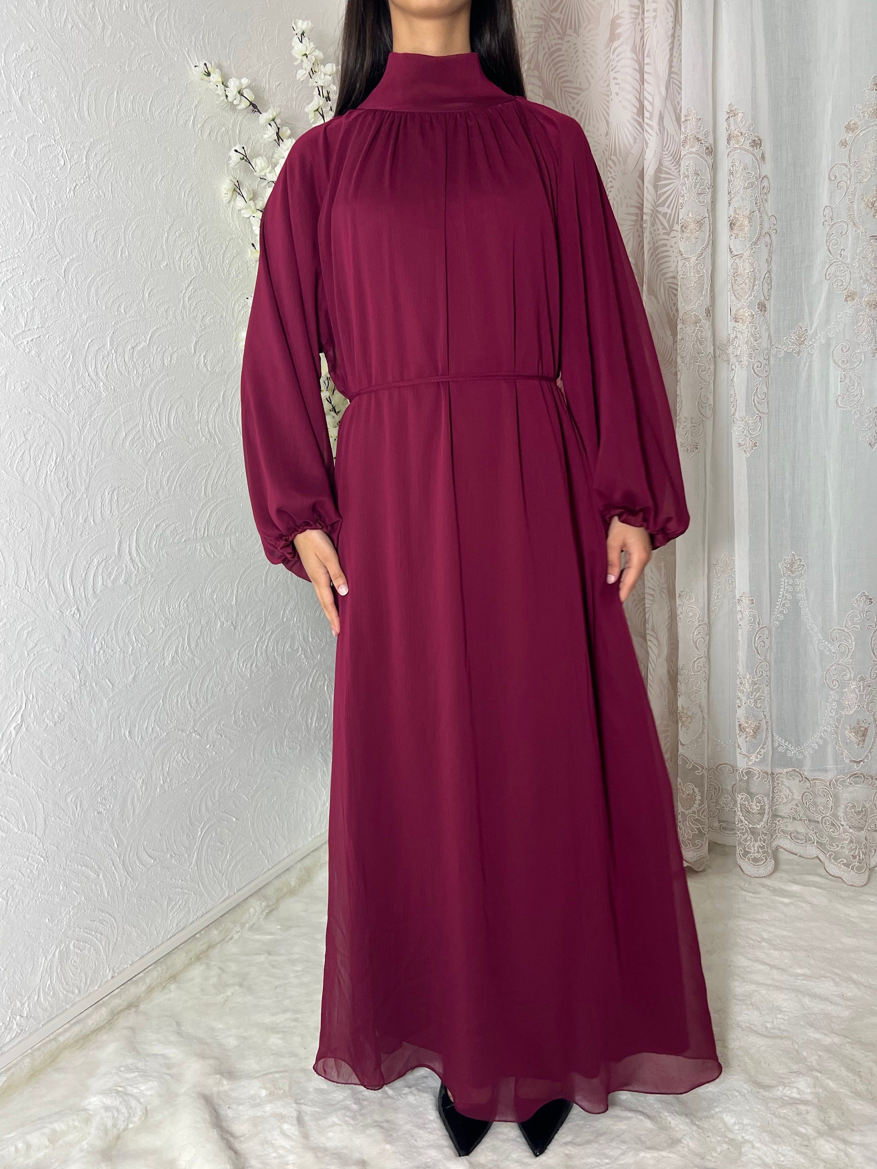 Robe longue à voile doublé