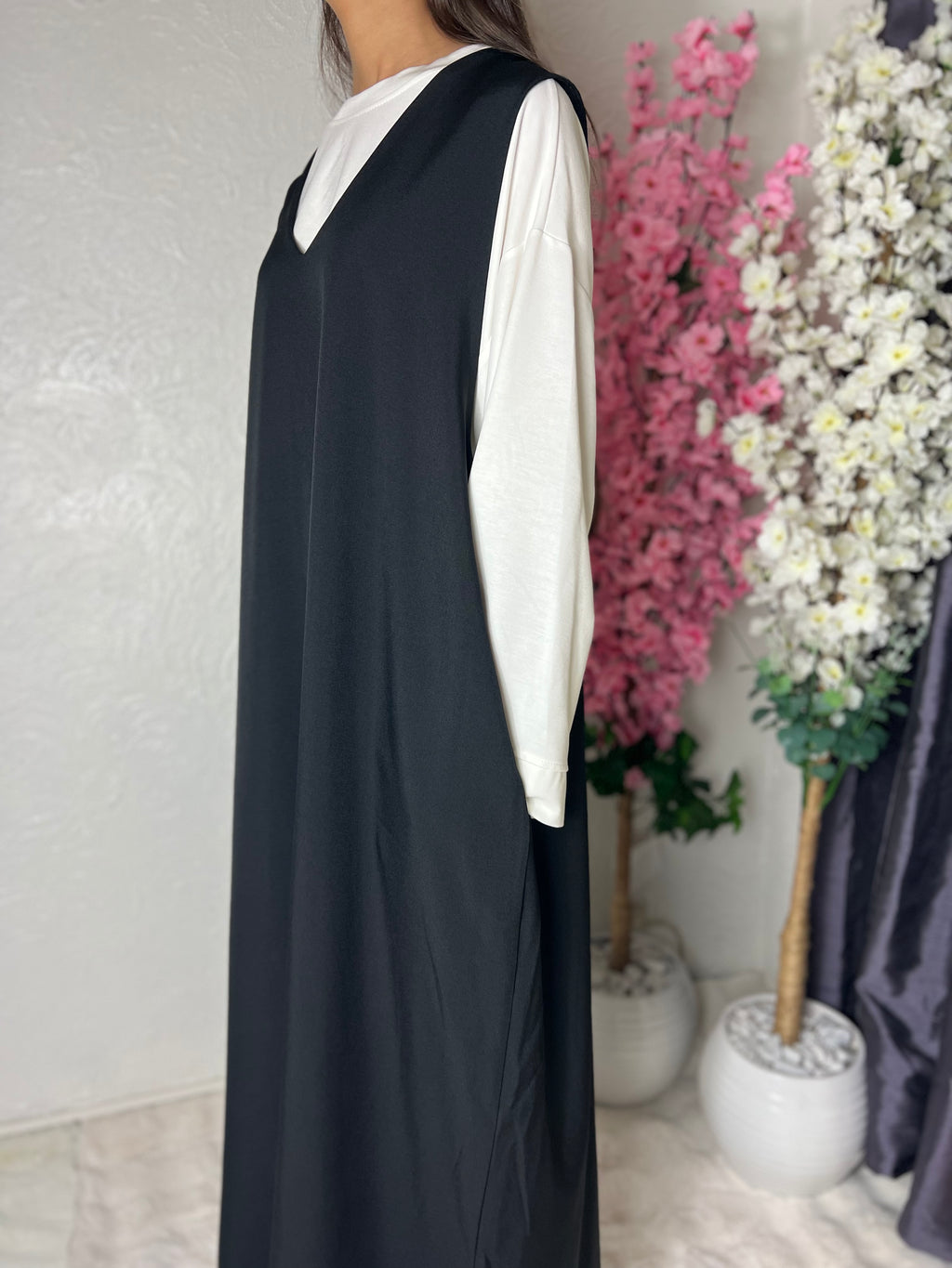 Robe sans manches avec poches