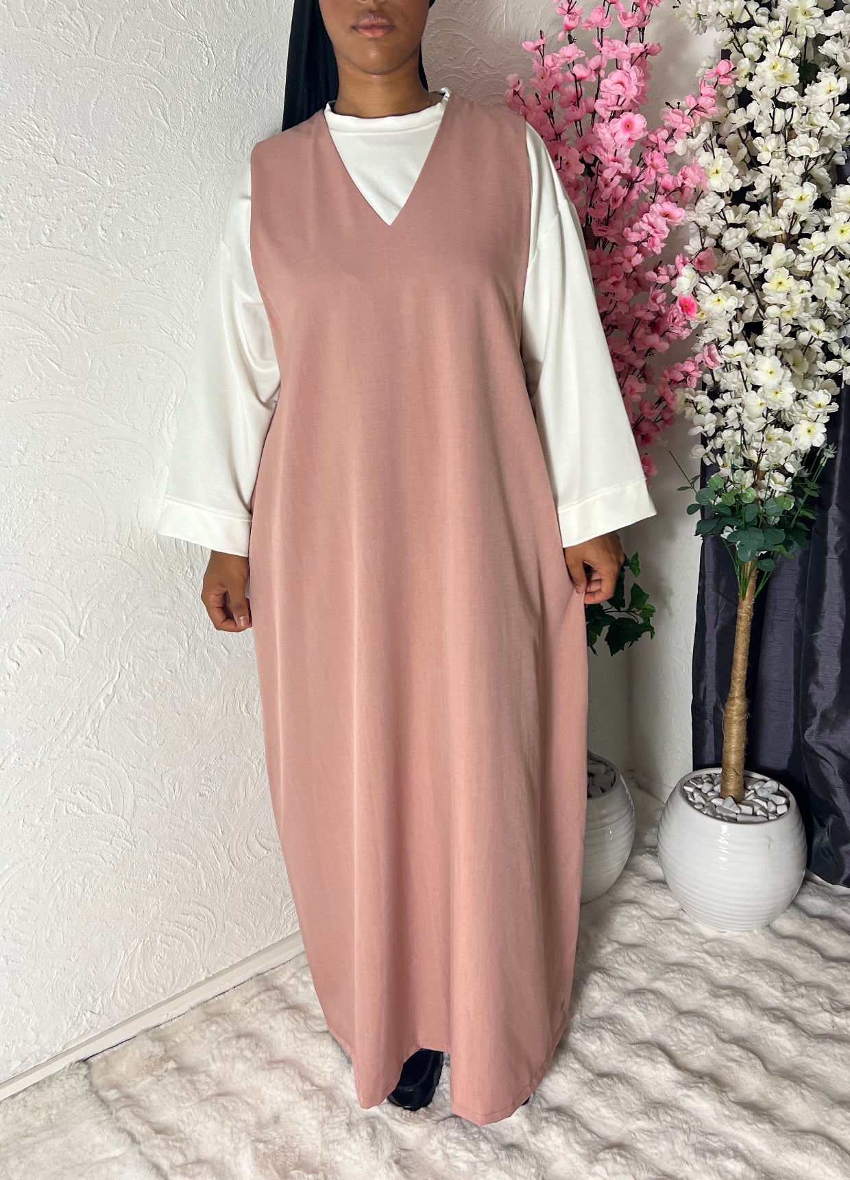 Robe sans manches avec poches