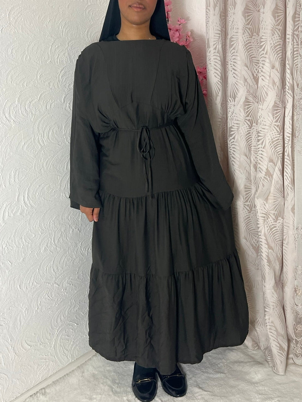 Robe longue à volants