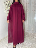 Robe longue à voile doublé