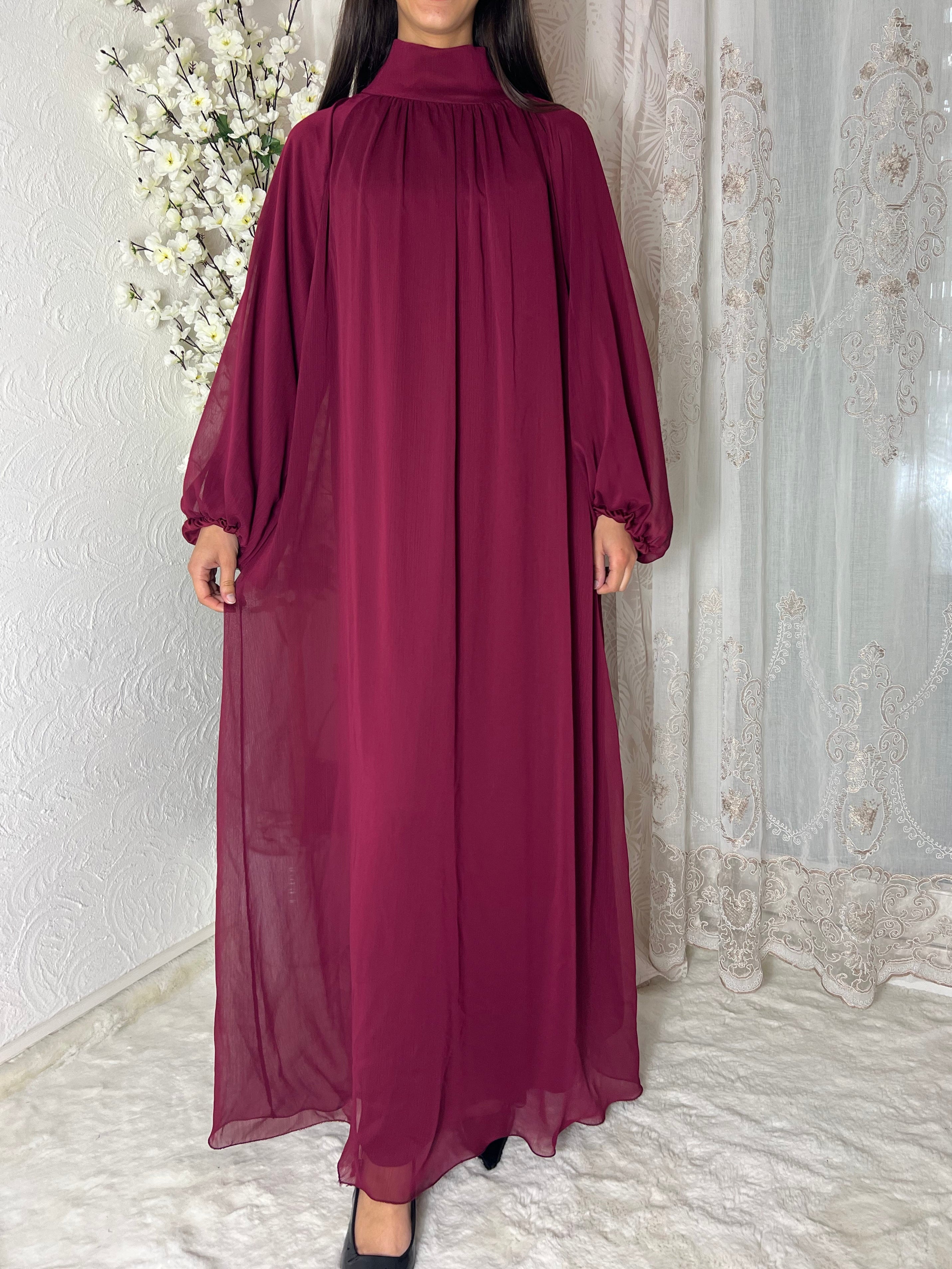 Robe longue à voile doublé