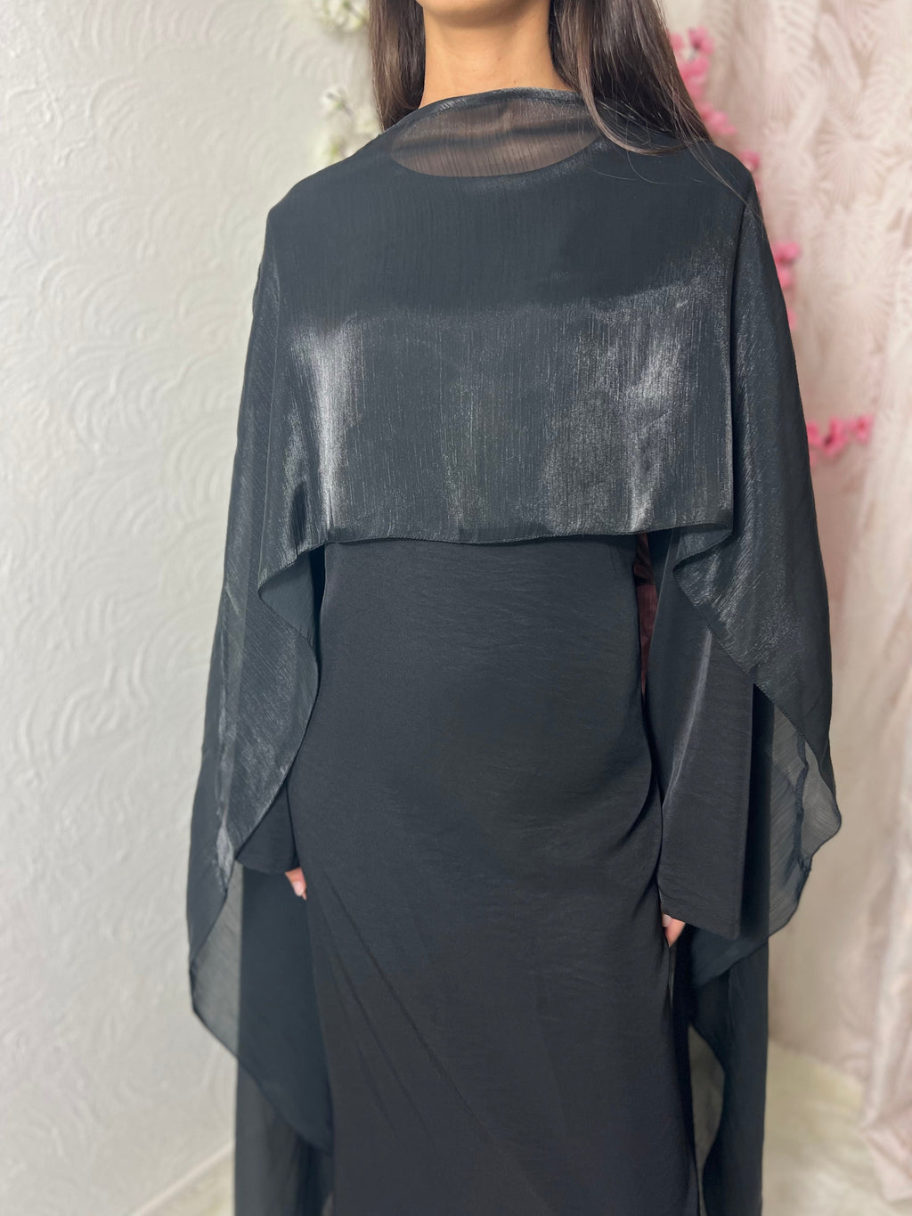 Robe longue à voilages