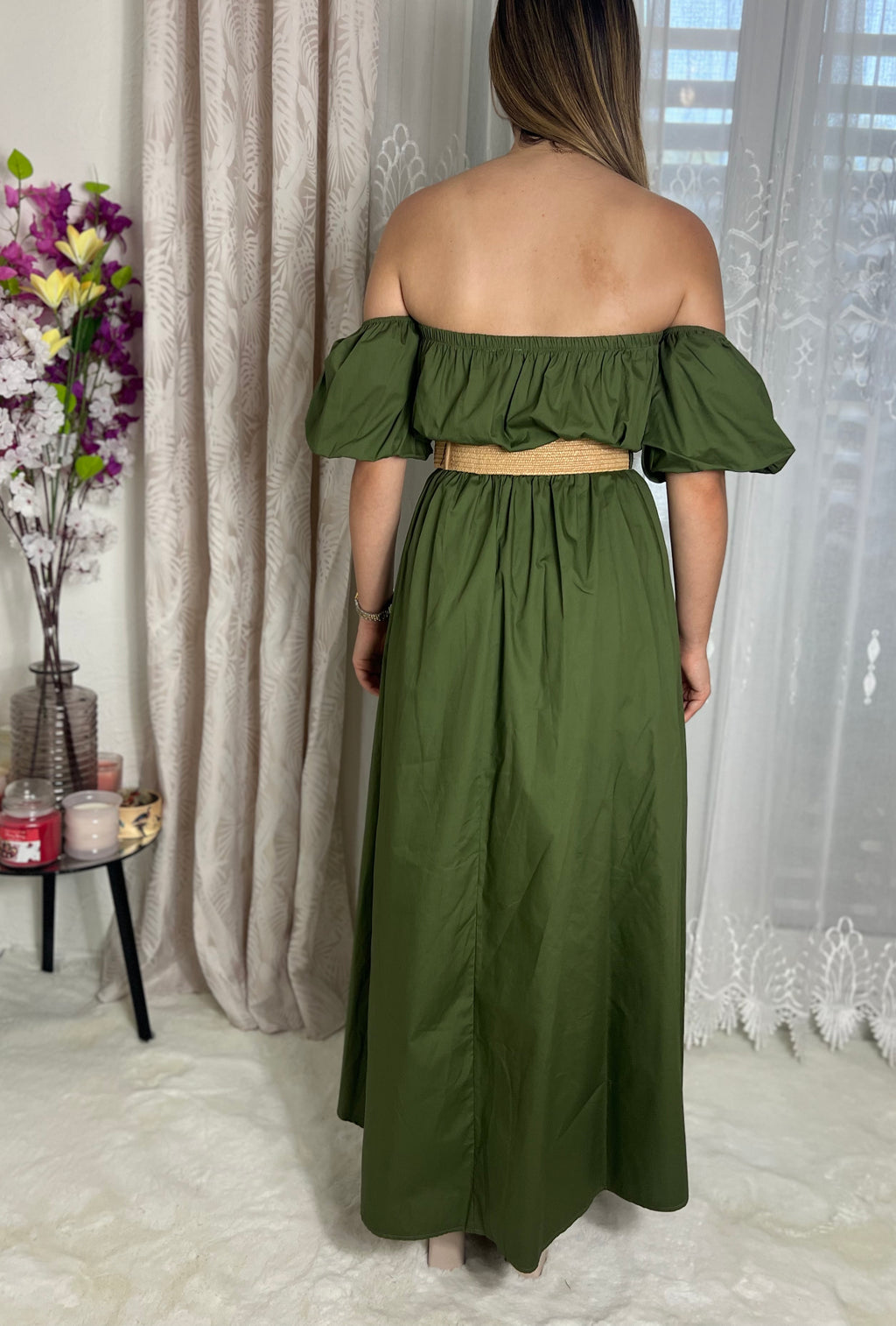 Robe longue épaules dénudées