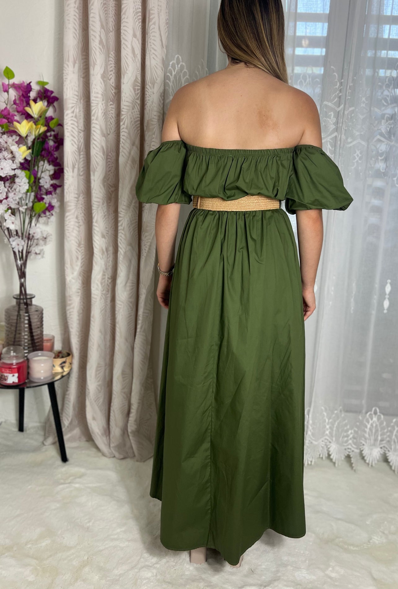 Robe longue épaules dénudées