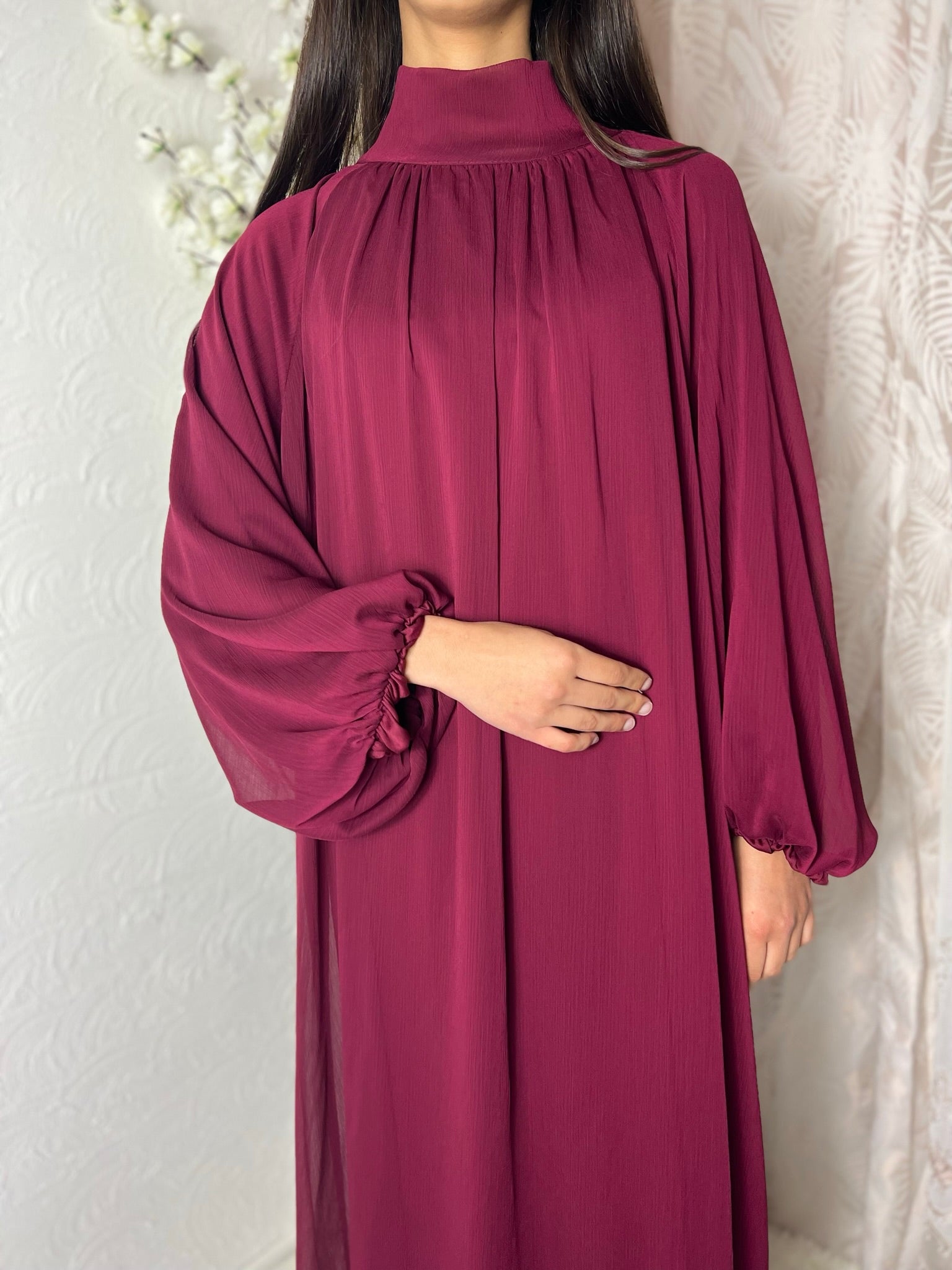 Robe longue à voile doublé