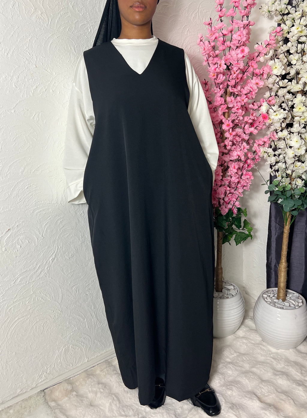 Robe sans manches avec poches