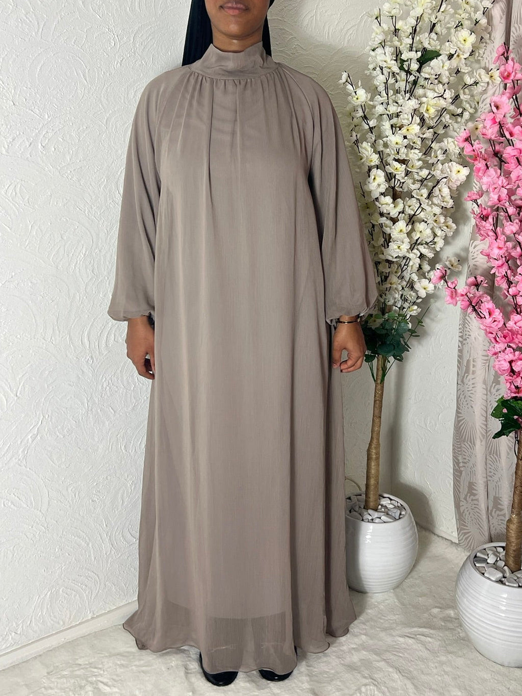 Robe longue à voile doublé