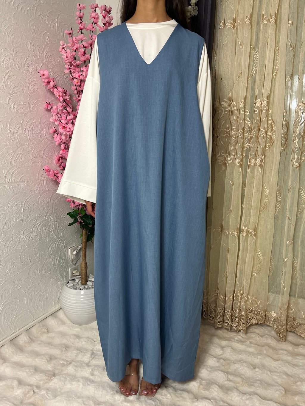 Robe sans manches avec poches
