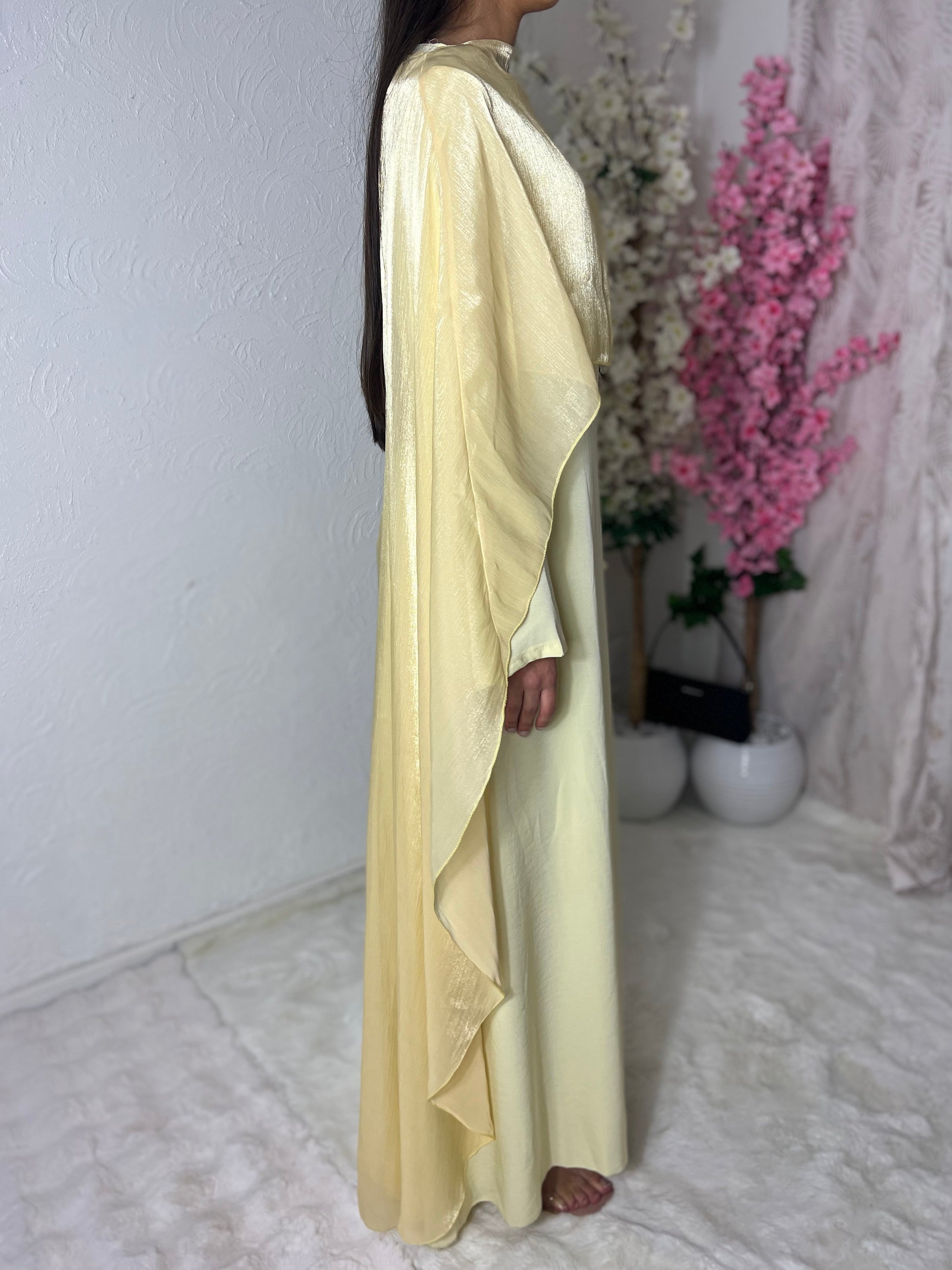 Robe longue à voilages