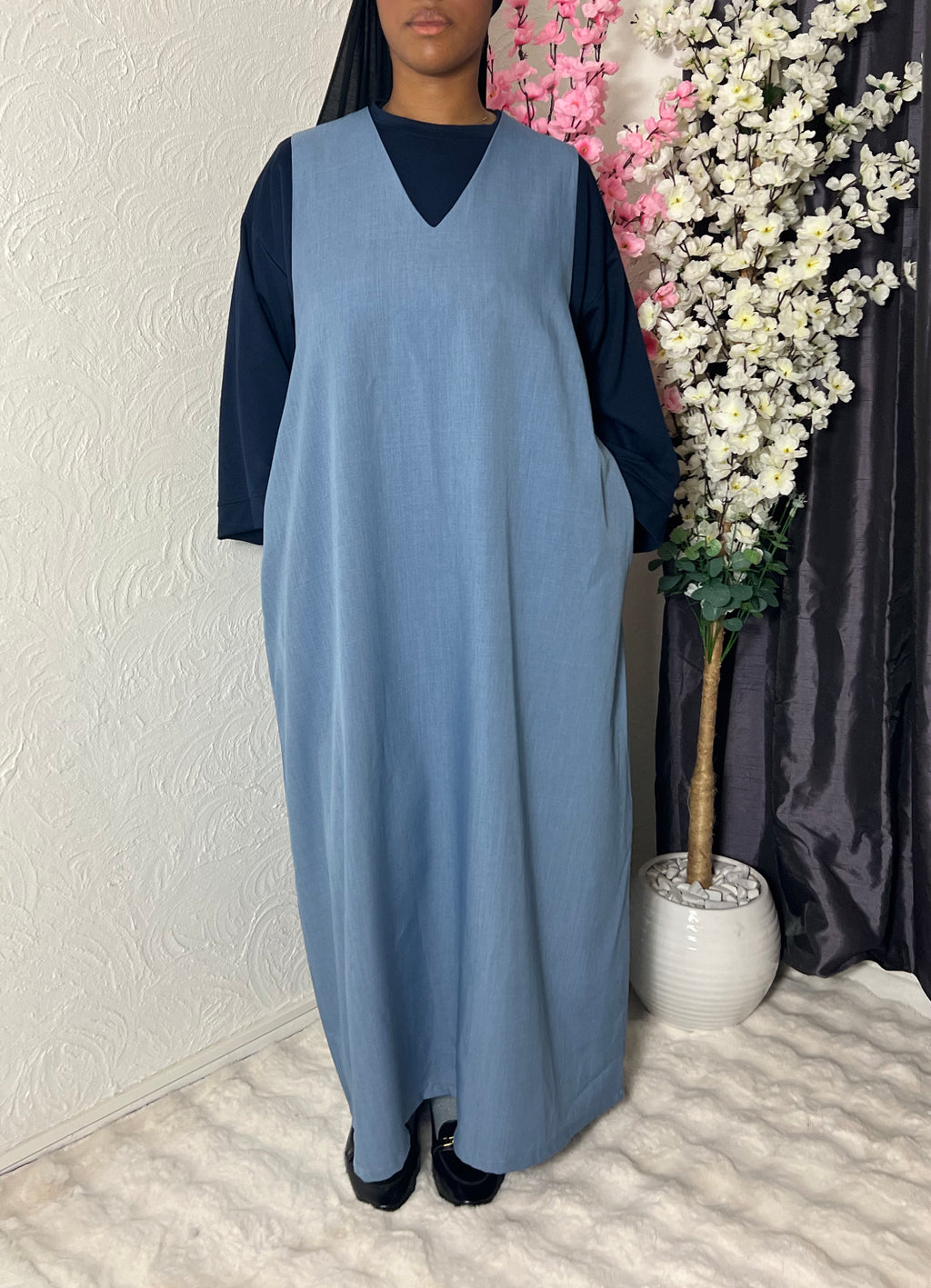 Robe sans manches avec poches