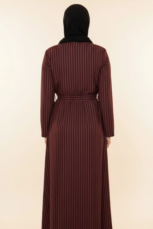 Robe longue à rayures