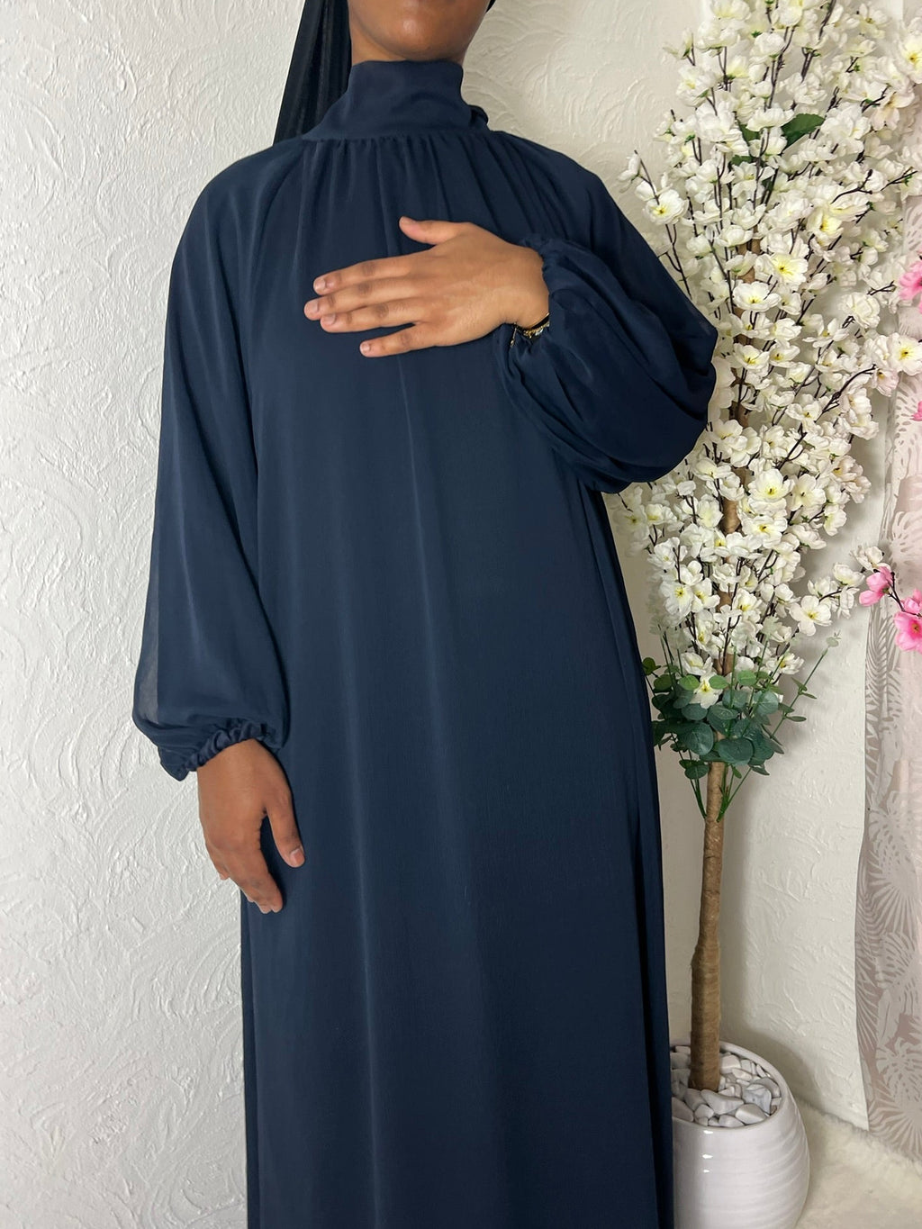 Robe longue à voile doublé