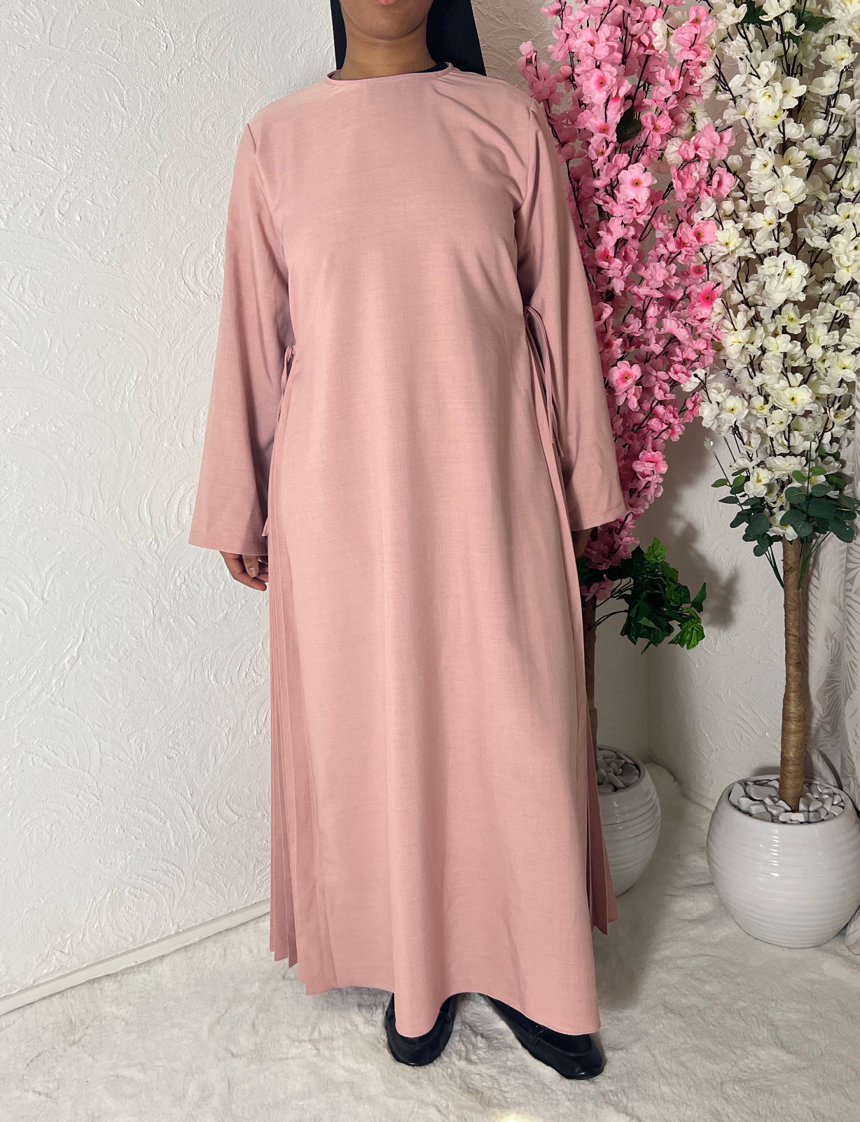Robe longue plissée