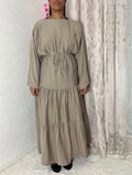 Robe longue à volants