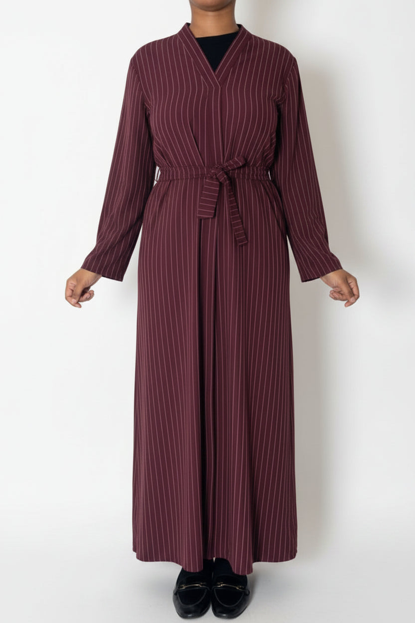 Robe longue à rayures