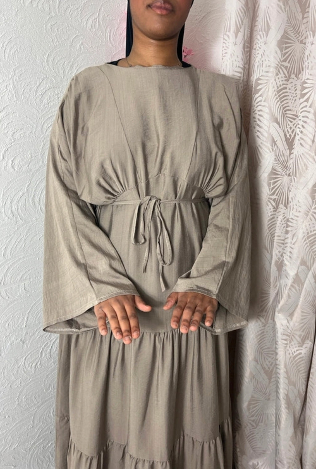Robe longue à volants