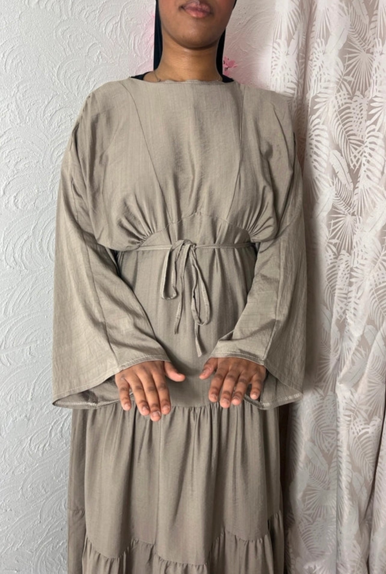 Robe longue à volants