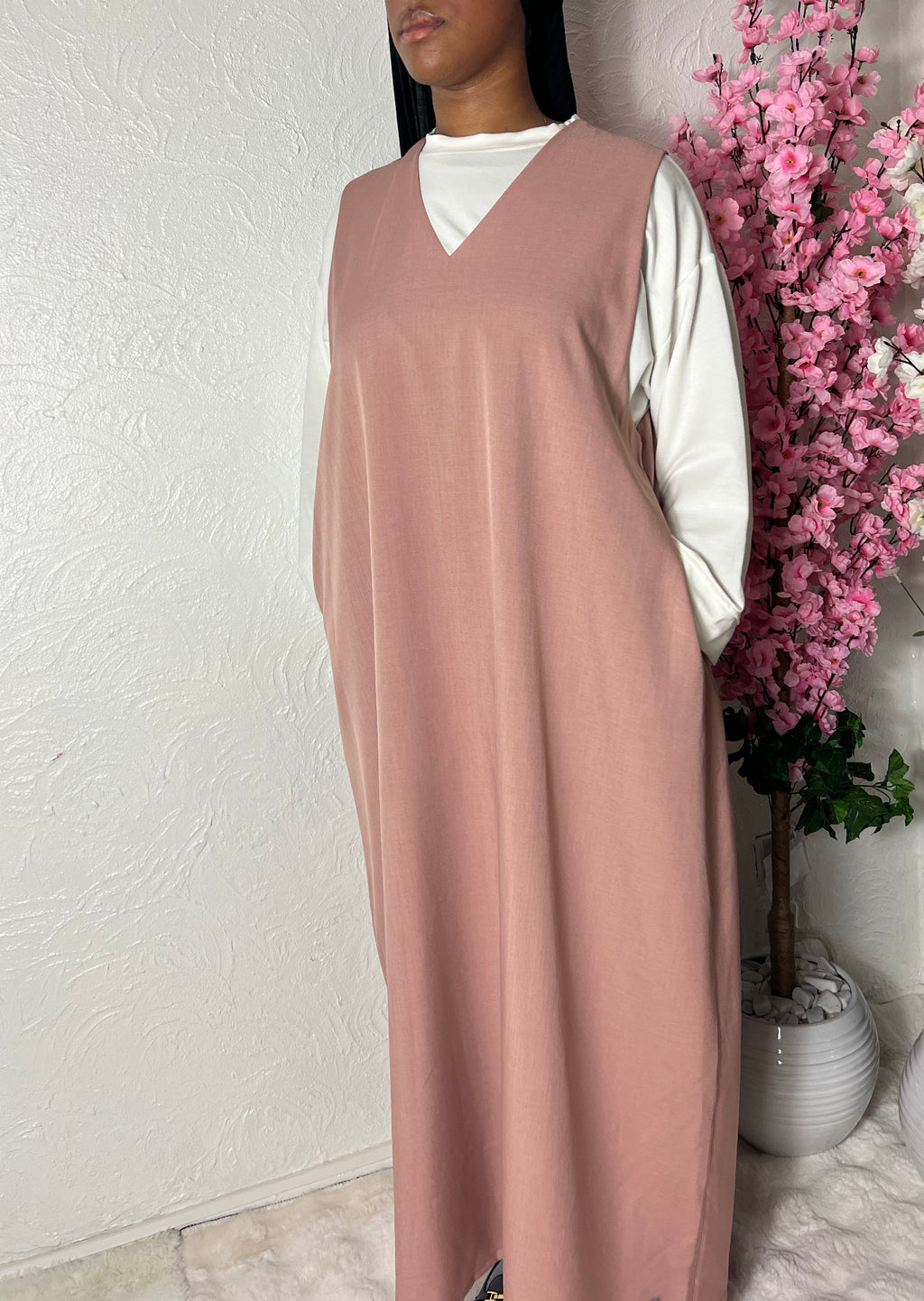 Robe sans manches avec poches