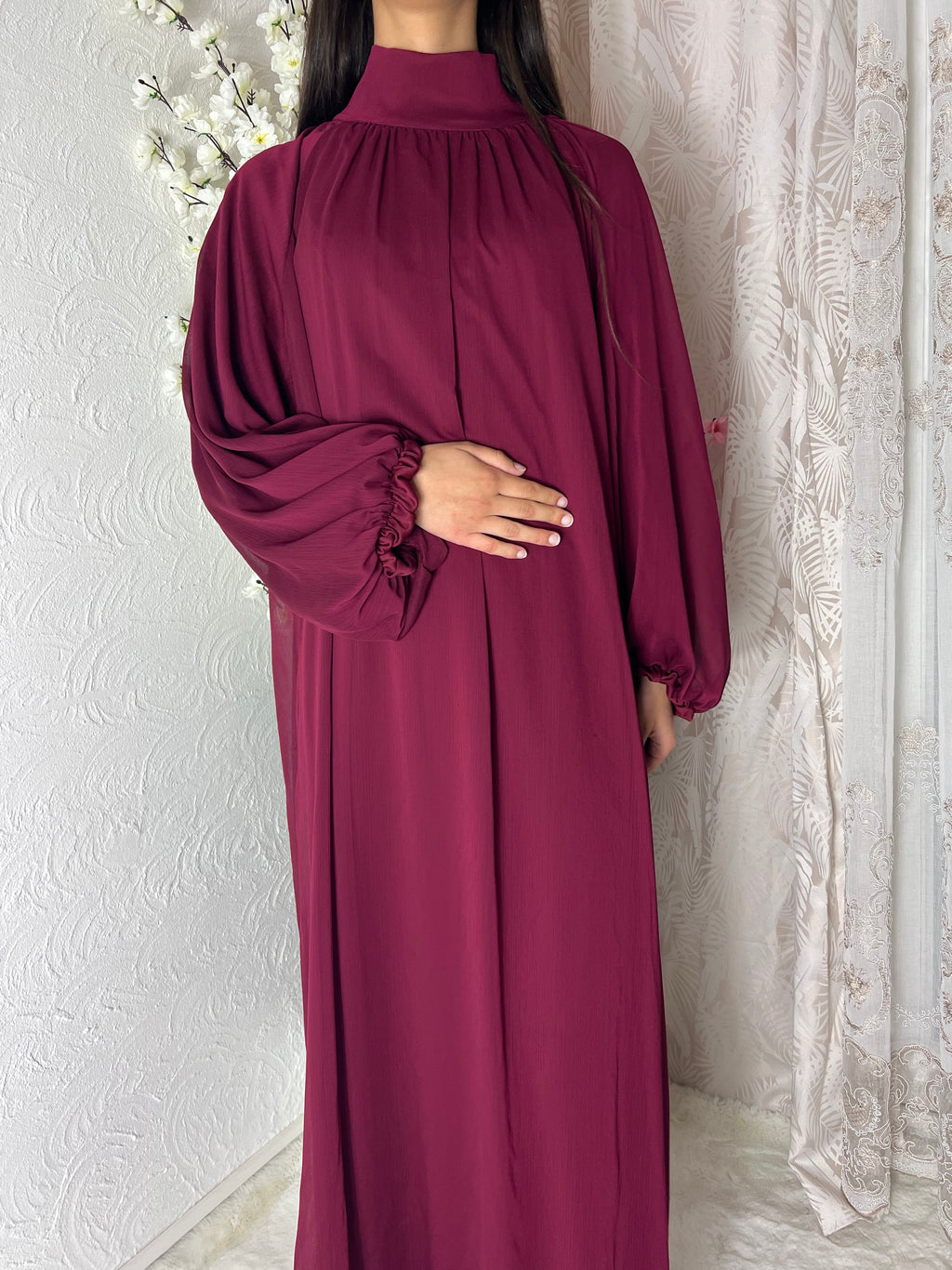 Robe longue à voile doublé