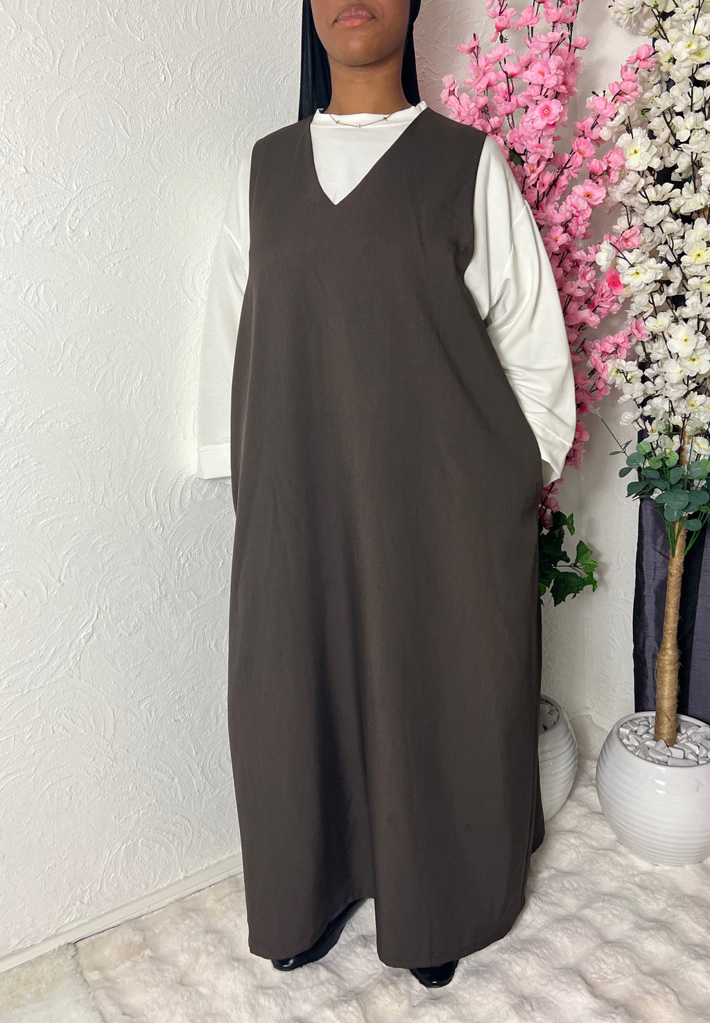 Robe sans manches avec poches