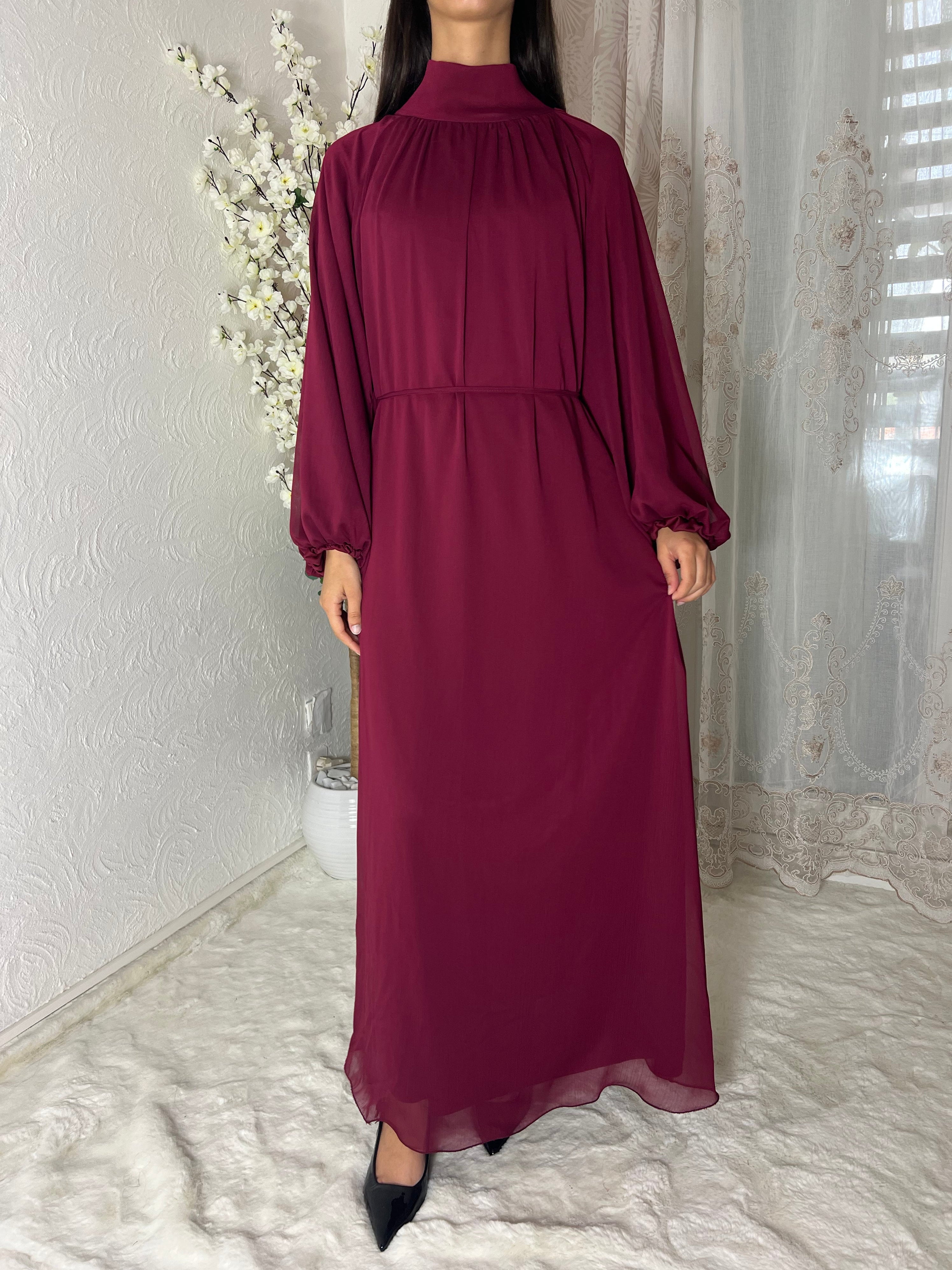 Robe longue à voile doublé