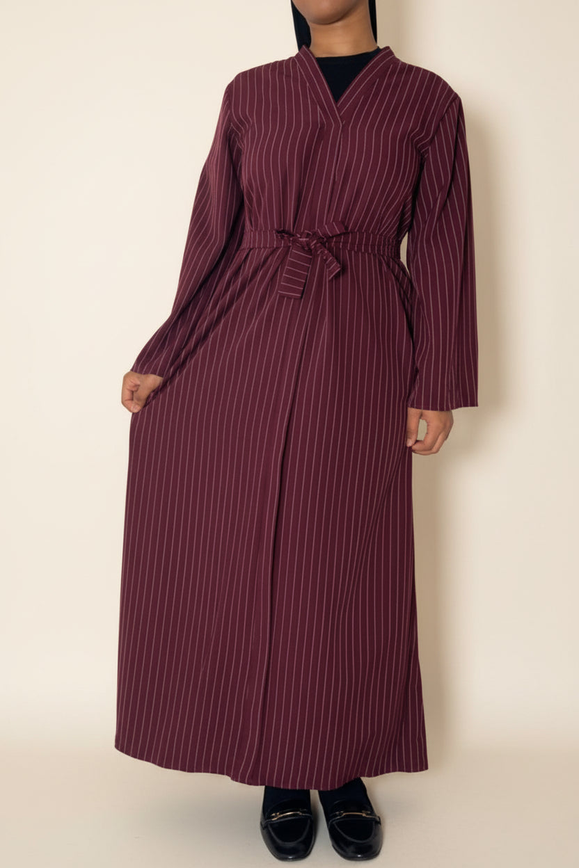 Robe longue à rayures