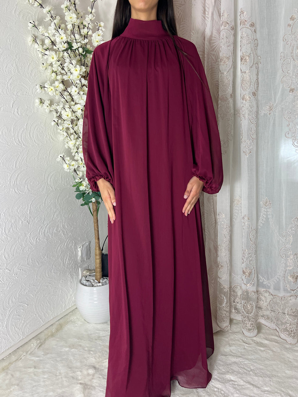 Robe longue à voile doublé