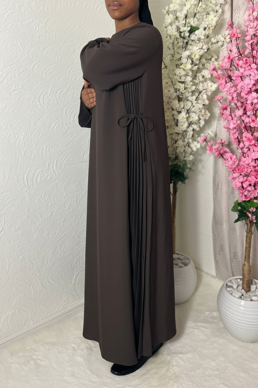 Robe longue plissée